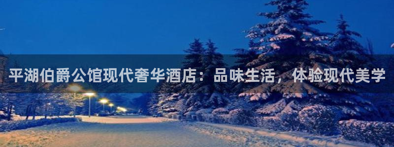 彩神vii官方：平湖伯爵公馆现代奢华酒店：品味生活，体验现代美学